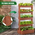 thumbnail image 2 of NAIZEA Vertical Wooden Raised Garden Bed, 5 Tier Garden Planters Freestanding Wood Plant Stand Flower Rack Wooden Planter Box for Plants Herbs Flowers Vegetables Outdoor Indoor Gardening, 2 of 9