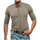 thumbnail image 2 of pstuiky manga larga para hombre, Cárdigan informal de color liso con botones para hombre, manga larga y cuello redondo Tops de hombre xxl, 2 of 8