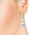thumbnail image 2 of Galaxy Gold 14K Solid Gold 5.62 Carat Natural Aquamarine Huggie Earrings for Women - Yellow Gold Fine Jewelry, 2 of 6