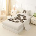 thumbnail image 2 of Erosebridal Teens Adults B Personalized Initial Twin Sheet Sets 3pcs,Leopard Print Bow Knot Bedding For Girls Boys, 2 of 5