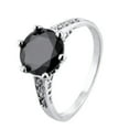 thumbnail image 5 of 2CT Round Cut Pink/Black CZ Wedding White Gold Filled Band Womens Ring Size 6-10, 5 of 7