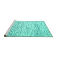 thumbnail image 2 of Ahgly Company Machine Washable Indoor Rectangle Solid Turquoise Blue Modern Area Rugs, 4' x 6', 2 of 4
