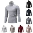 thumbnail image 4 of Men's Casual Slim Turtleneck Sweater Warm Long Sleeve Tops Knitwear Plus Size, 4 of 9