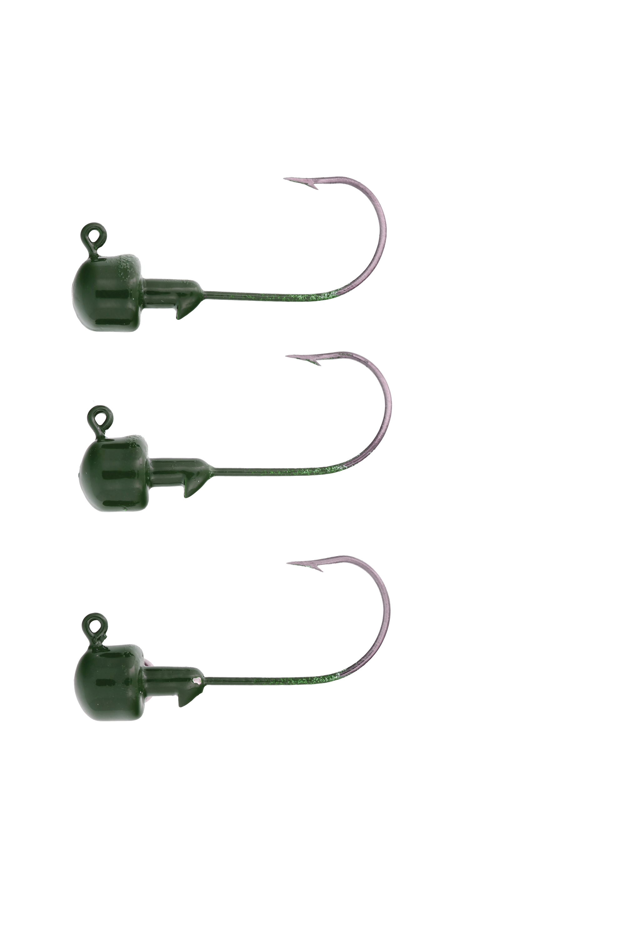 Lazer Sharp Tin Ned Jig Head - 3 pack - Hook size 2/0 - 1/5 oz - Green Pumpkin