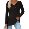 thumbnail image 6 of Zeagoo Womens Trendy Pullover Tops Long Sleeve Tunic Shirts V Neck Womens Fall Tunic Tops for Women 2025 Casual Blouse Sweatershirts, 6 of 8