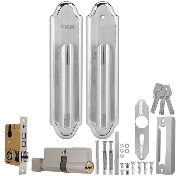 Cerradura De Puerta Ajustable De Acero Inoxidable De Estilo Europeo Universal Manija De Puerta De Dormitorio Cateissary EL006853-00