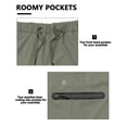 thumbnail image 3 of Little Donkey Andy Men’s Ultra-Stretch Quick Dry Lightweight Bermuda Shorts Drawstring Zipper Pocket Hiking Travel Golf Sage XXL, 3 of 6