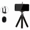 thumbnail image 1 of Phone Tripod, Flexible Mini Travel Tripod For Smartphone Sports Camera Mobile Phone 5.5 Inch Adjustable Holder With Mounted Bluetooth Remote Shutter, 1 of 5