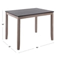 thumbnail image 3 of Lumisource Harper 5-Piece Contemporary Counter Set in Grey and Espresso Wood with Grey Fabric, 3 of 8
