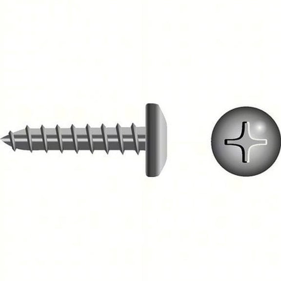 SeaChoice  00918; #14 X 3 Phillips Head Pan Sheet Metal Screw Stainless Steel 50/ Bag