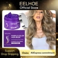 thumbnail image 2 of Mascarilla capilar morada para eliminar el amarilleo del cabello rubio, suavizar, tersar y reparar el cabello dañado, mascarilla mágica de queratina para el cabello, 2 of 4