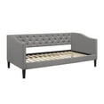 thumbnail image 3 of Home Design Gianna Twin Daybed with Upholstered Frame, Button-Tufted Back, Soft Fabric Finish, Stylish and Comfortable Seating or Sleeping, Gray, 3 of 4