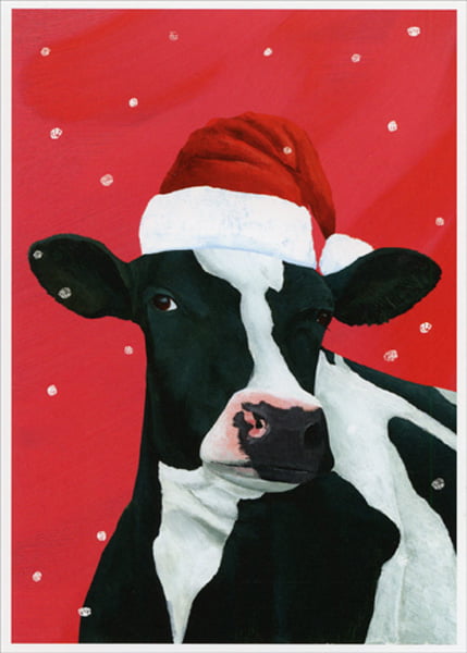 Multicolor BoredKoalas Christmas Pillows Holiday Xmas Gifts Moory Christmas Cow Moo Funny Farm Animal Xmas Farmer Gift Throw Pillow 18x18 