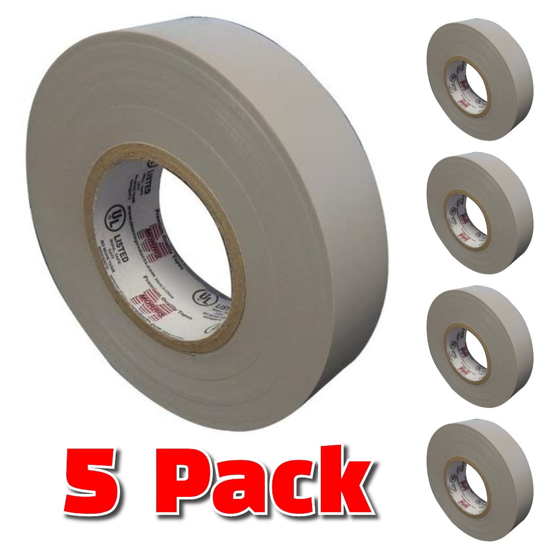 Morris Products 60080 Vinyl Plastic Electrical Tape 7Mil X 6 0 Ft. PVC Gray