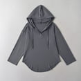 thumbnail image 2 of Tranfacy Chandails à Capuchon pour Femmes, Chandails à Capuchon Oversize pour Femmes, Blouse Décontractée Mode pour Dames à Manches Longues Unies Chandail Chandails en Molleton, 2 of 5