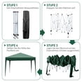 thumbnail image 4 of Zimtown Leg 10' x 10' Ez Pop up Anti Uv Patio Tent Folding Gazebo Backyard Canopy Green, 4 of 9