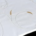 thumbnail image 5 of 1 Panel Floral Embroidered Sheer Roman Tie Up Curtains Shades Tab Top Balloon Curtain Voile Drape Bowknot Drapery Valance Panels for Small Windows 55"x55", 5 of 6