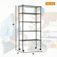 thumbnail image 7 of BestOffice 14"W x 30"D x60"H-Shelf Adjustable Standing Garage Shelves Shelving Unit with Wheels, Black, 7 of 7