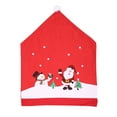 thumbnail image 2 of Gumesh Christmas Chair Covers - Santa Claus Hat & Snowflake Design, Red Festive Dining Chair Decorations for Kitchen/Holiday Parties, 2 of 6