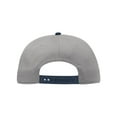 thumbnail image 2 of Cotton Twill Flat Bill 6 Panel Mid Profile Snapback Hat, Navy/Gray, 2 of 2