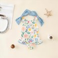thumbnail image 2 of Gubotare Bathing Suits for Toddler Girls One Piece Swimsuits Toddler Bathing Suit Little Kids Cute Swimwear Quick Dry Striped Ruffle Floral 12 18 Months (Yellow,12-18 Months), 2 of 7