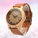 thumbnail image 3 of EeaseMX Reloj de madera natural con correa de cuero, estilo casual vintage para hombre, con caja (superficie de arce)., 3 of 7