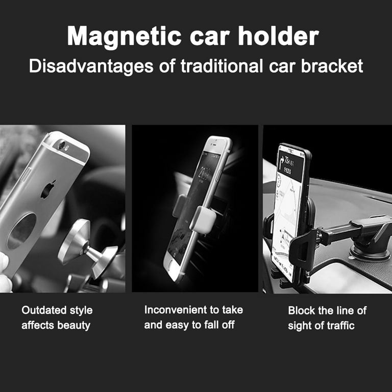 Phone Magnet for Car，Magnetic Phone Car Mount 360° Rotation Air Vent Phone  Mount Cell Phone Holder for Car Fit for iPhone 13 12 Pro Max Mini MagSafe  Case & All Phones 