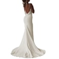 thumbnail image 1 of Vestido de novia SHANDUAO Simple Boho con cuello en V Sirena Satinado 2025, 1 of 5