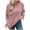 Pink, variant on Women's Fall Winter Bowknot Ribbon Long Sleeve Chunky Cable Knit Crewneck Sweater Y2K Going Out Knitwear Pullover Top