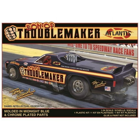 UPC: 0850002740721 | Atlantis Models 1-24 Scale Son of Troublemaker Funny Car Plastic Figures for Chevy El Camino