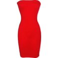 thumbnail image 2 of PacificPlex Womens Seamless Smoother Tube Slip Dress, One Size, Red, 2 of 2