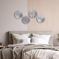 thumbnail image 5 of Silver Metal Sunburst Wall Sculpture Set of 4 for Home Living Room Office, 5 of 6