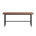 thumbnail image 6 of BizChair Commercial 72x36 Conference Table with 1" Thick Double Sided Laminate Table Top with PVC Edging and Heavy Duty A-Frame Steel Base, Walnut, 6 of 10