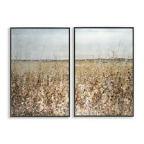 Stupell Industries Rustic Country Prairie Landscape & Nature Painting Black Framed Art Print Wall Art, 16 x 24, Set of 2