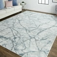 thumbnail image 2 of Feizy Atwell Transitional Abstract, Blue/Gray/Ivory, 2' x 3' Accent Rug Easy Care Fade Resistant Stain Resistant Industrial Distressed Floor Rug for Living room Bedroom, 2 of 7