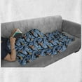 thumbnail image 6 of Jaguar Soft Flannel Fleece Throw Blanket, Animals with Blue Tropical Leaves Hawaiian Jungle Design Exotic Flora and Fauna, Cozy Plush for Indoor and Outdoor Use, 50" x 60", Multicolor, by Ambesonne, 6 of 6