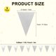 thumbnail image 3 of Pancarta de banderín triangular de 3 piezas, decoración de fiesta de papel metálico plateado, banderas triangulares para Navidad/Graduación/Boda 3m/9.8FT, 3 of 7