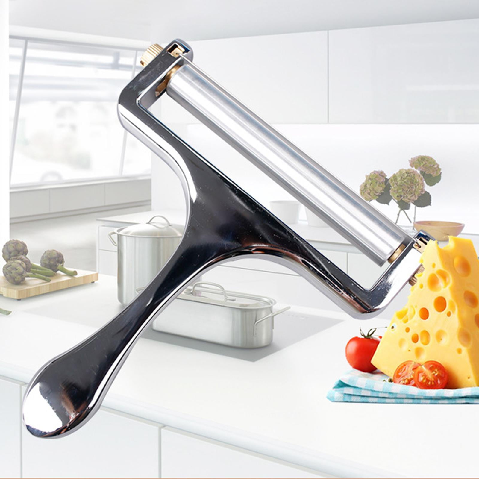 Protoiya Stainless Steel Cheese Slicer,Adjustable Cheese Shaver,for  Cheddar, Gruyere, Raclette, Mozzarella Cheese Block,Thick and Thin Slicer,  Cheese