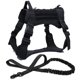 thumbnail image 1 of German Shepherd Dog Harness with Nylon Bungee Leash for Small, Large Dogs and Puppies 2 Black, XL, 1 of 2