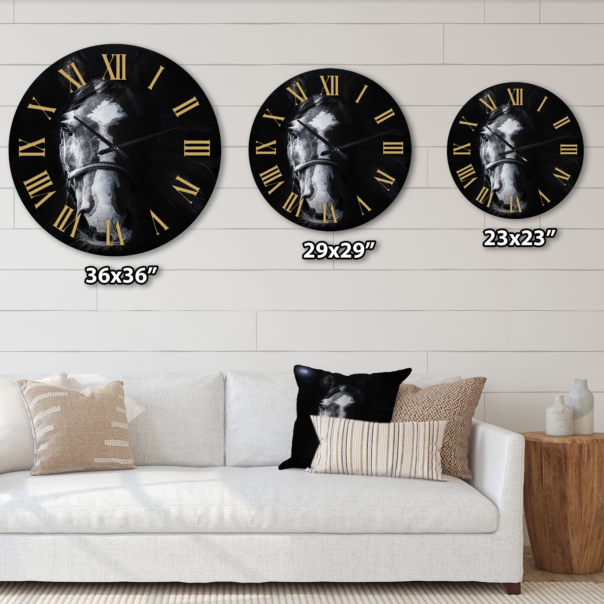 Designart 1 in Farmhouse Wall Clock