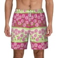 thumbnail image 2 of Goofa Flowers Printed Men's Swim Trunks Board Shorts Quick Dry Mens Swimming Trunks with Compression Liner,Breathable Fit Hawaii Beach Shorts-Large, 2 of 9