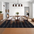 thumbnail image 4 of Garvee 5'x7' Area Rug Modern Striped Geometric Carpet, Washsble Plaid Rug Non Slip Stain Resistant Indoor Floor Mats for Living Room Bedroom Dining Room, Black, 4 of 8