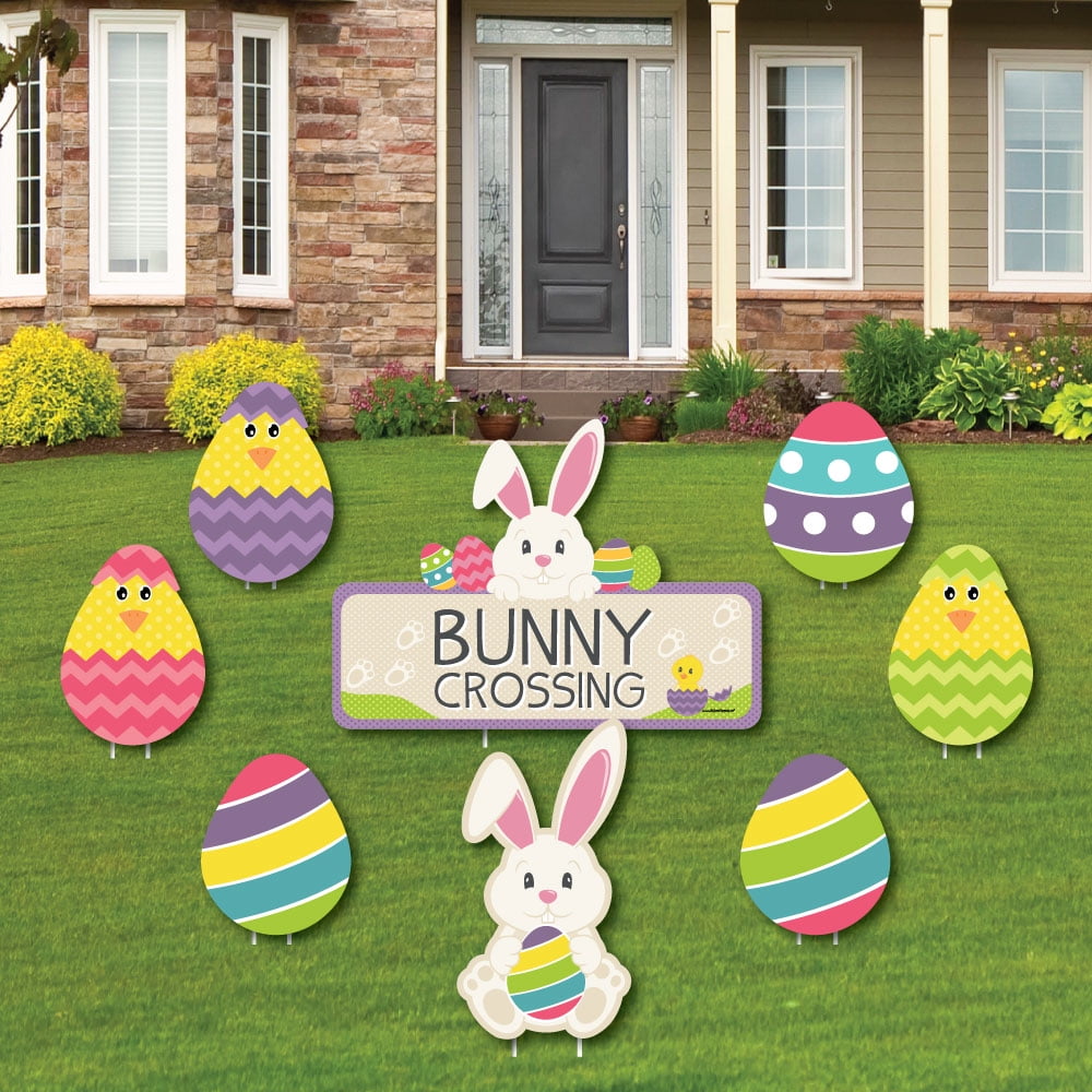 Hippity Hoppity Yard Sign & Outdoor Lawn Decorations Easter Bunny Party Yard... by Big Dot of Happiness, LLC