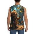 thumbnail image 4 of Fotbe Men's Cute Butterfly Bear Print Men's Sleeveless Muscle Tank Tops Casual T-Shirts for Gym Workout Beach-Small, 4 of 8