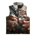 thumbnail image 4 of Uorisanigo Toddler Girls Boys Winter Fleece Vest Puffy Sleeveless Jacket 2-12 Years Old, Lightweight Full Zip Vest Warm Outwear for Fall Winter Layering - American Flag Hunting Forest Deer, 4 of 7