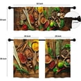 thumbnail image 5 of Kitchen Curtains and Valances Set 3 Piece Curtains 36 Inch Length Colorful Various Spices Kitchen Curtains, Cooking Artistic Short Tier Curtain for Kitchen, Vintage Farmhouse Small Kitchen Decor, 5 of 5