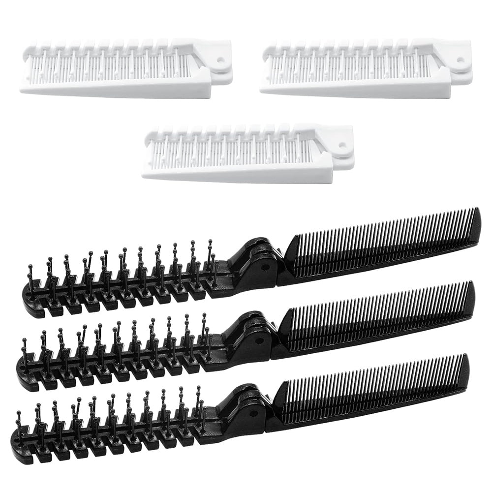 NOGIS 6 Pack Travel Hair Comb, Portable Folding Comb Brush Combo, Small