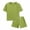 Green, variant on Bysome Outfit Set For Boys Toddler Size 2-3 Years Beige Crew Neck Short Sleeve Solid Color Tops And Shorts Casual Comfortable Summer Kids Clothing Set