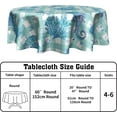 thumbnail image 6 of Nautical Coastal Round Tablecloth 60 Inch Summer Starfish Seashell Circle Table Cloth Ocean Blue Coral Stain Resistant Table Cover for Kitchen Dining Picnic Party Weddings Indoor Outdoor Decor, 6 of 6