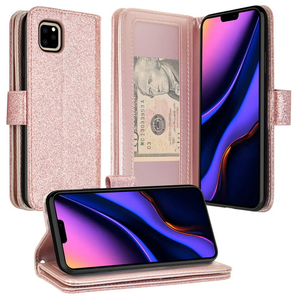 iPhone 11 Pro Max Case Wallet Leather Flip Pouch Cover Folio [Kickstand ...